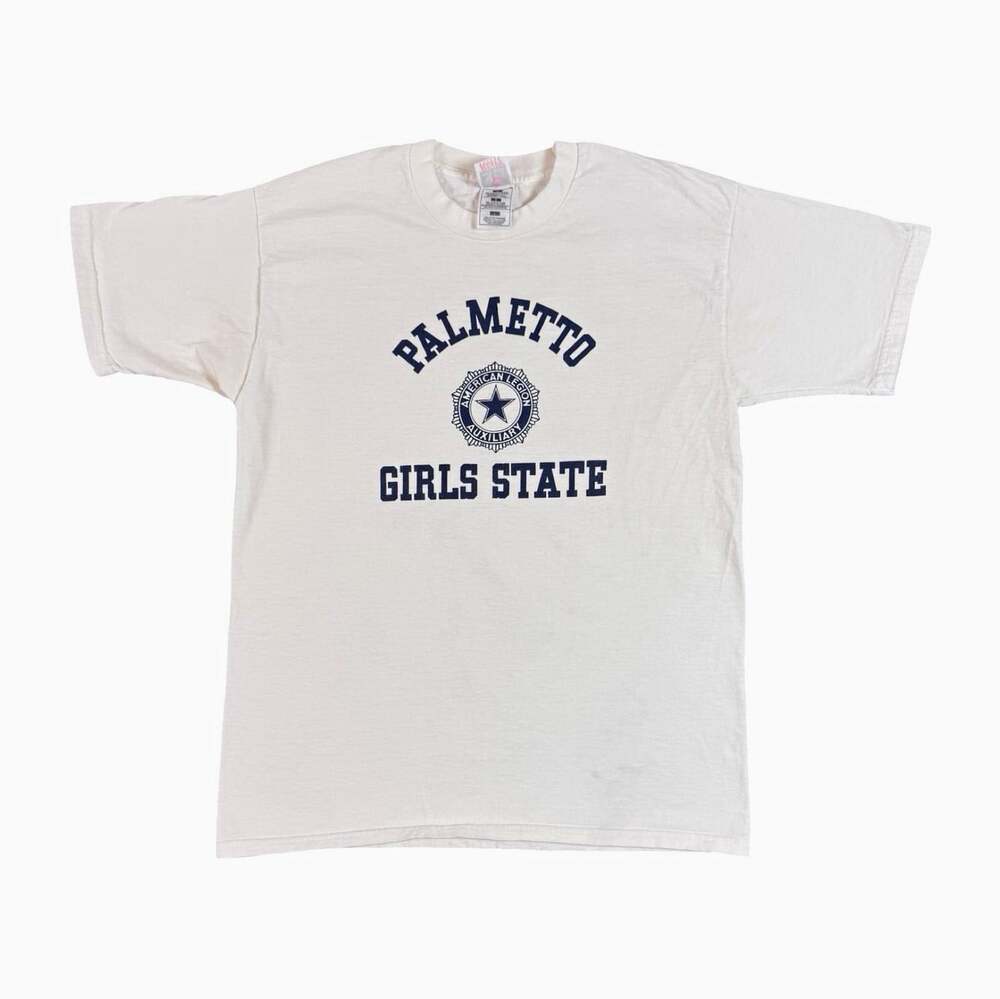 Vintage Y2K Palmetto Girls State American Legion Graphic College Tee White XL